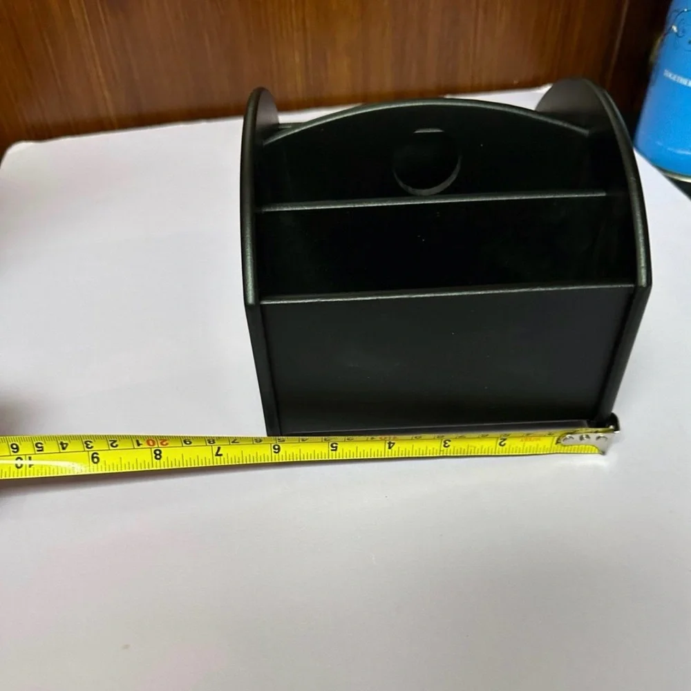 Black Remote Control organizer Caddy with Rotating Base